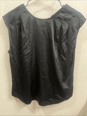 Express M black silk shirt